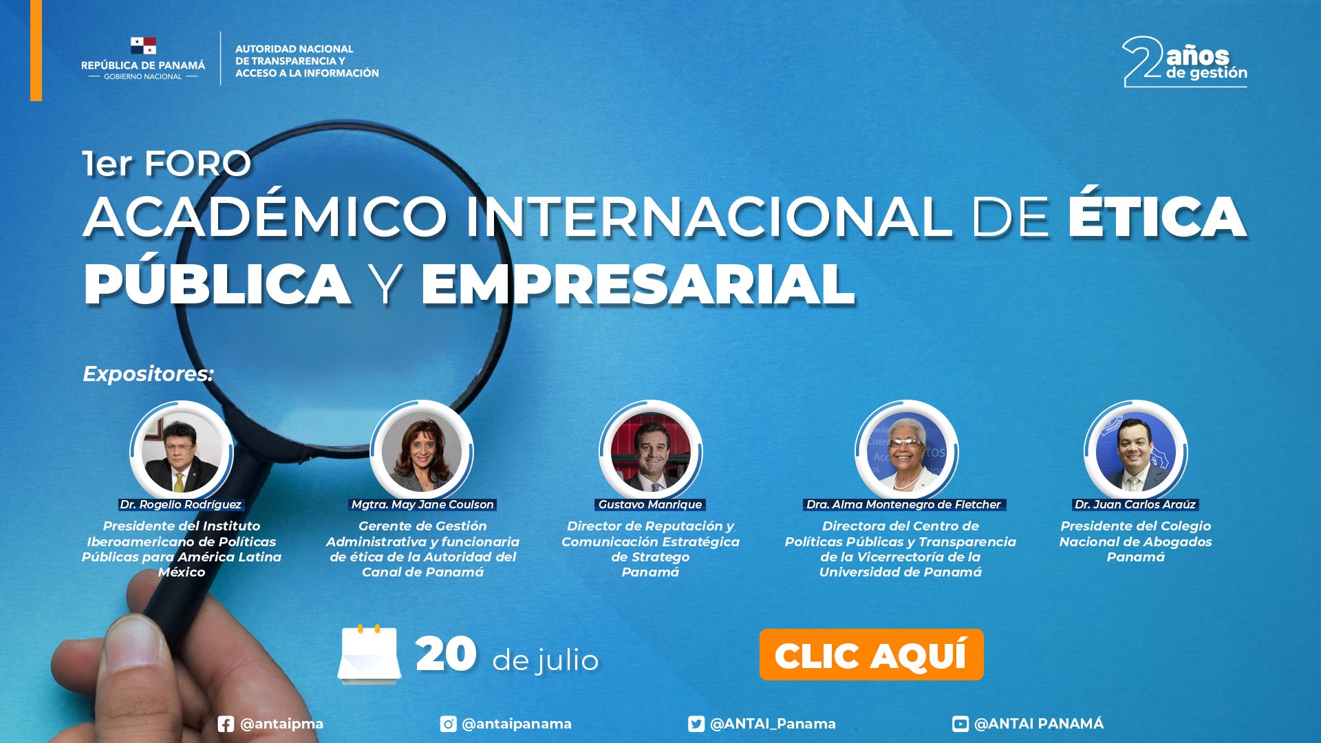 Dia 1 del 1er Foro Académico Internacional de Ética Pública y Empresarial 